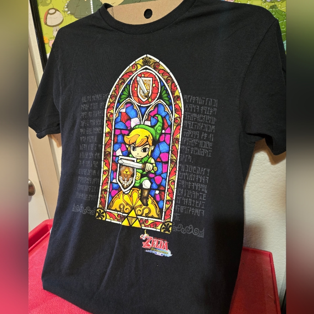 Legend of Zelda The Windwaker Black Shirt Mens Medium